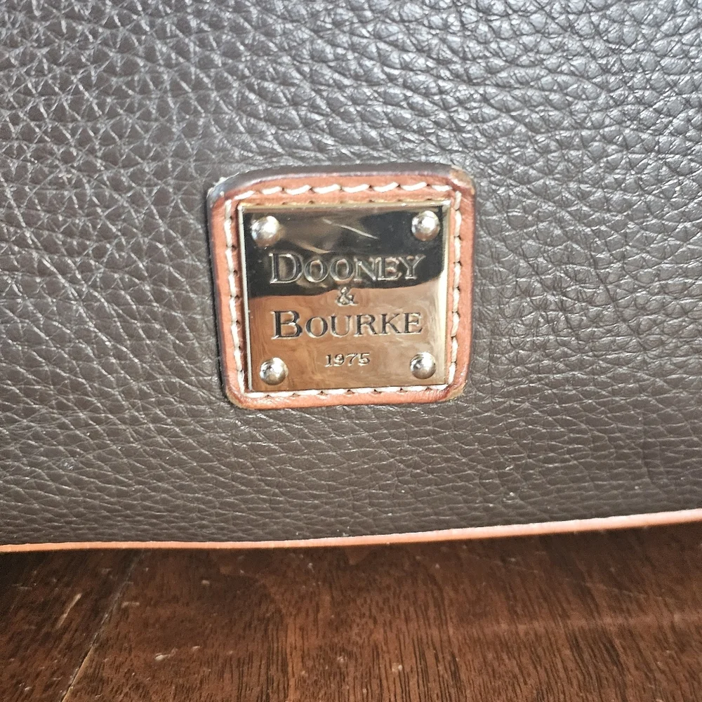 Dooney & Bourke Brown Pebble Leather Hobo Shoulder Bag